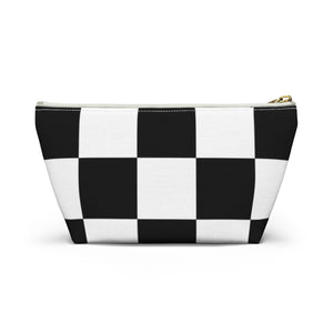 Large Checkerboard Pouch, Cosmetic Bag, Pencil Case