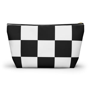 Large Checkerboard Pouch, Cosmetic Bag, Pencil Case