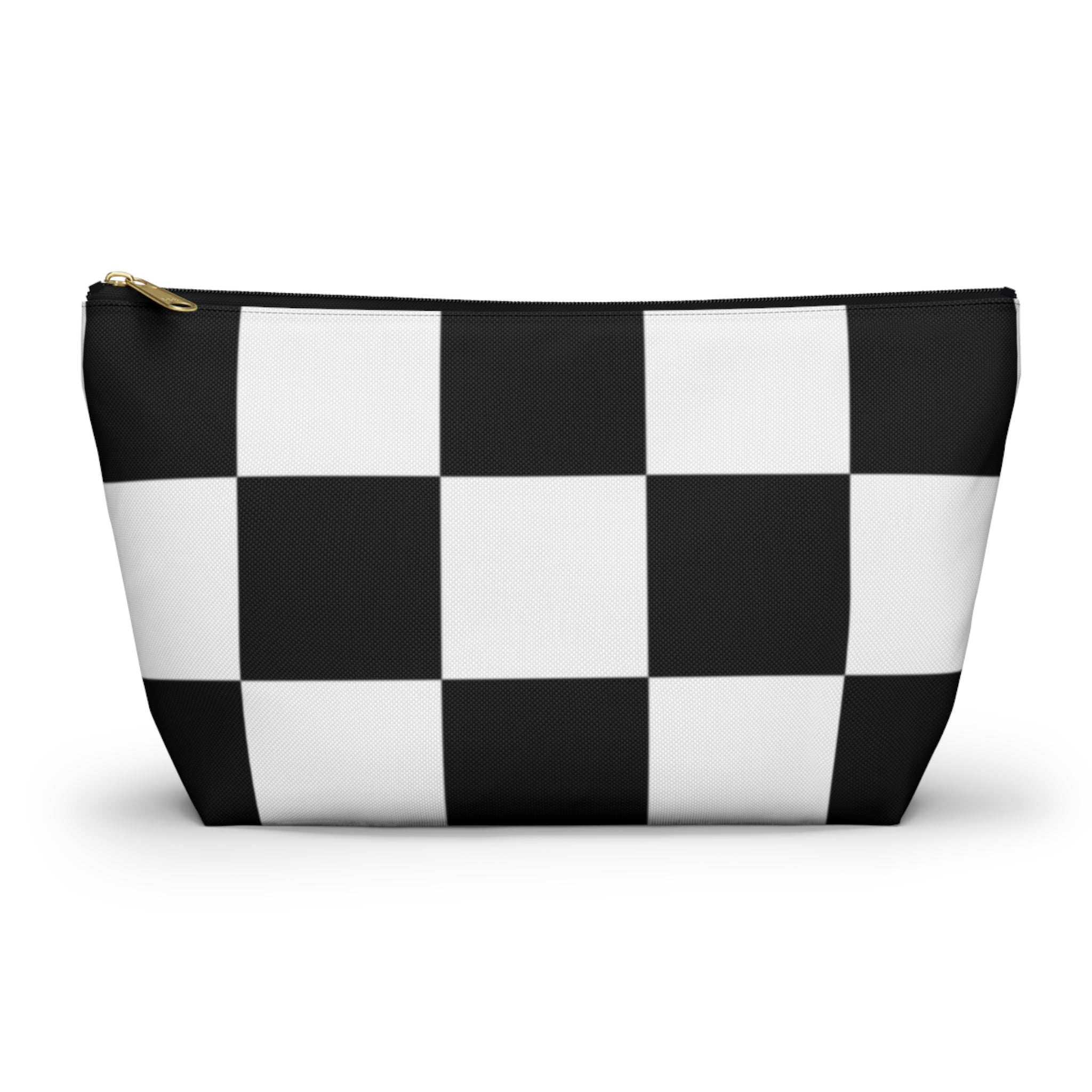 Large Checkerboard Pouch, Cosmetic Bag, Pencil Case