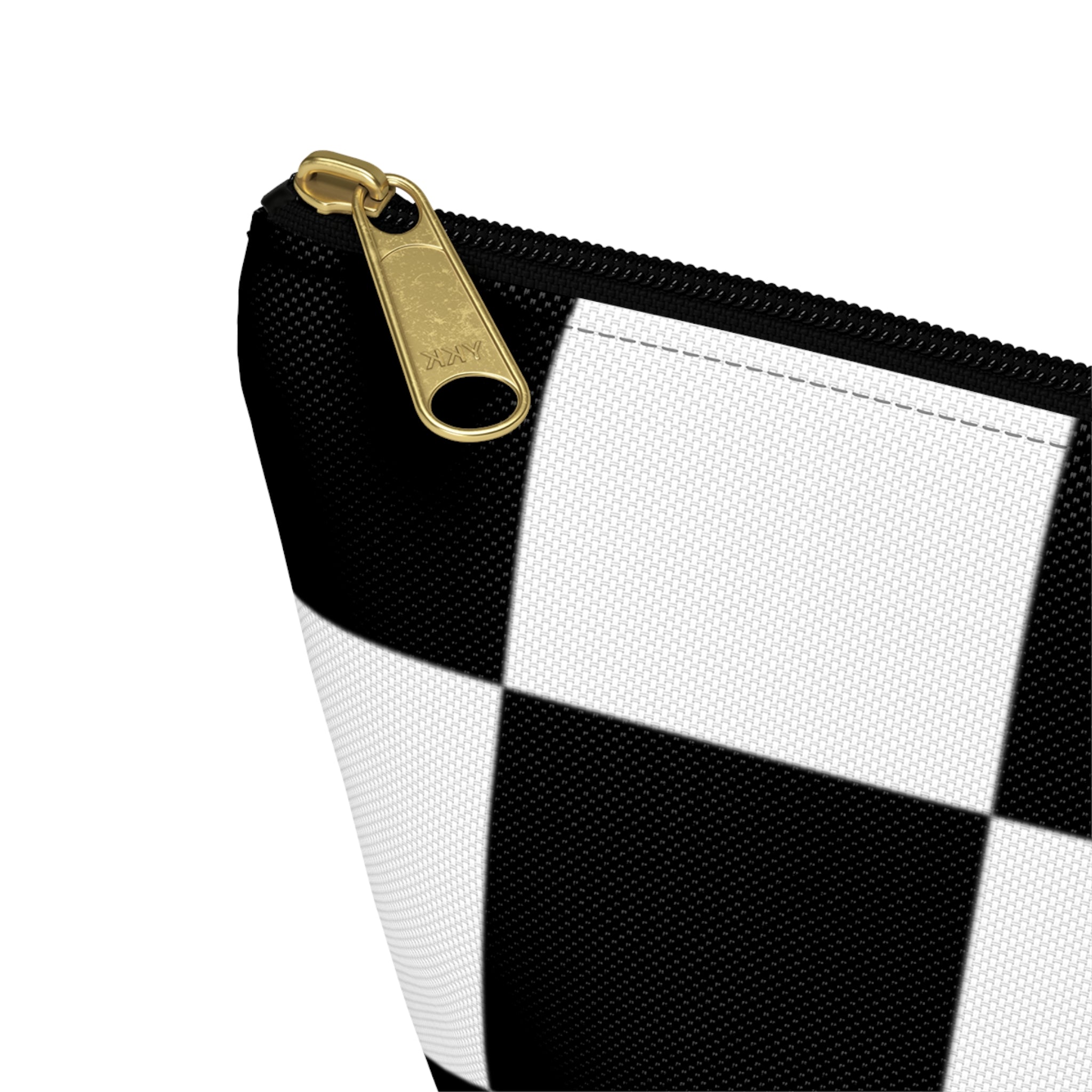 Large Checkerboard Pouch, Cosmetic Bag, Pencil Case