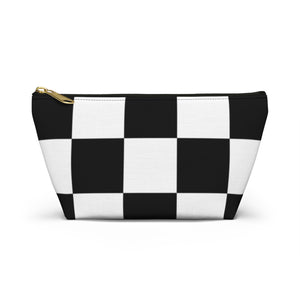 Large Checkerboard Pouch, Cosmetic Bag, Pencil Case