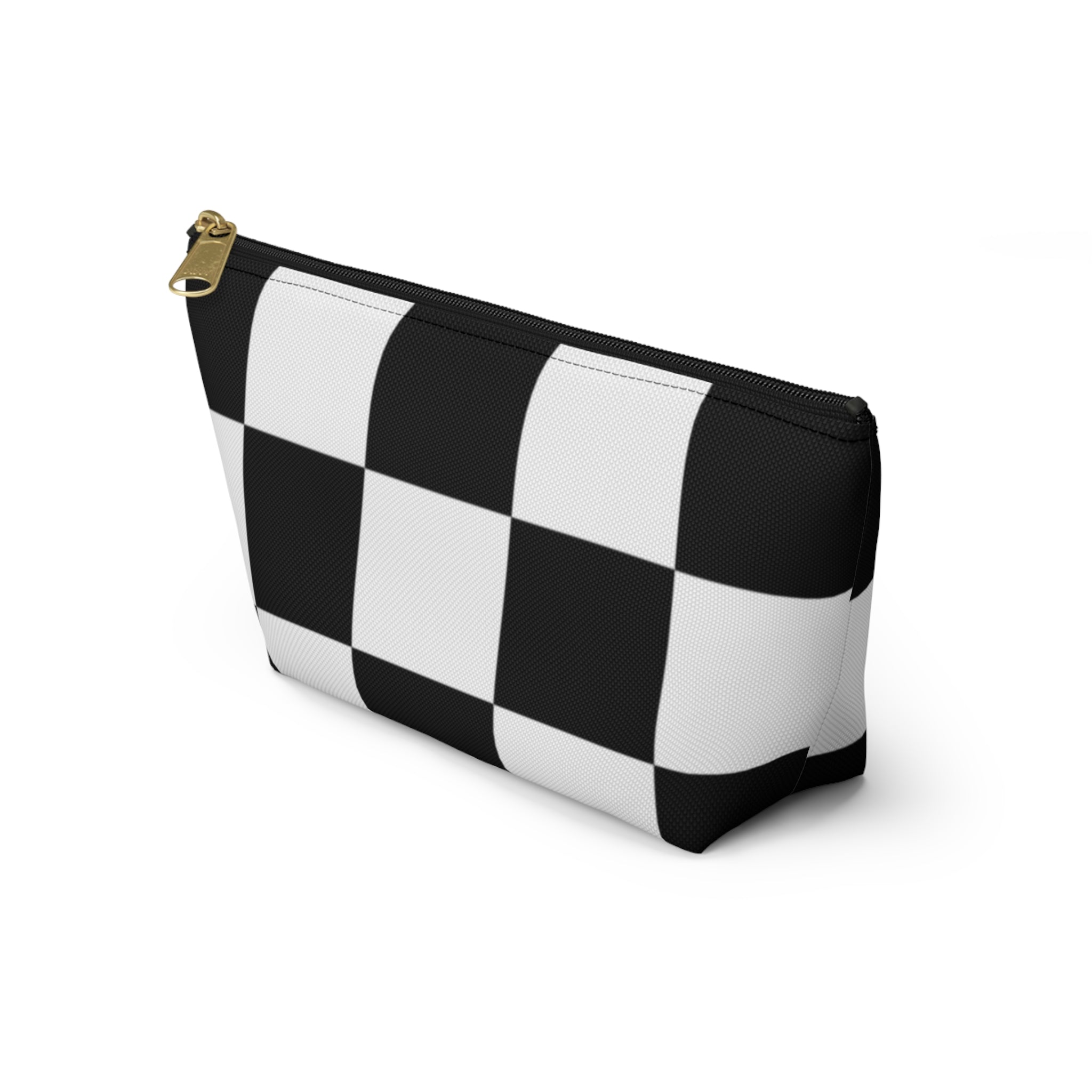 Large Checkerboard Pouch, Cosmetic Bag, Pencil Case