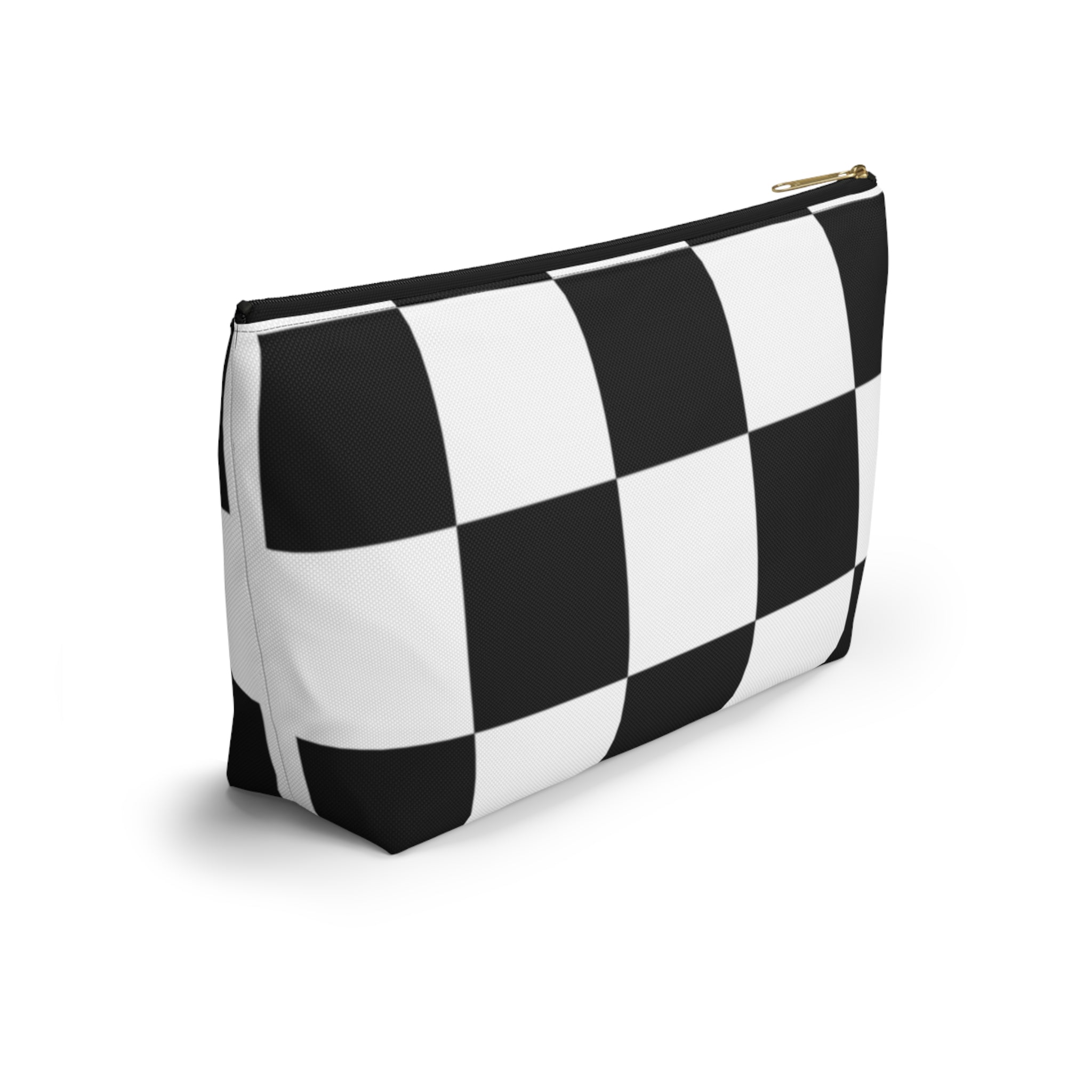 Large Checkerboard Pouch, Cosmetic Bag, Pencil Case