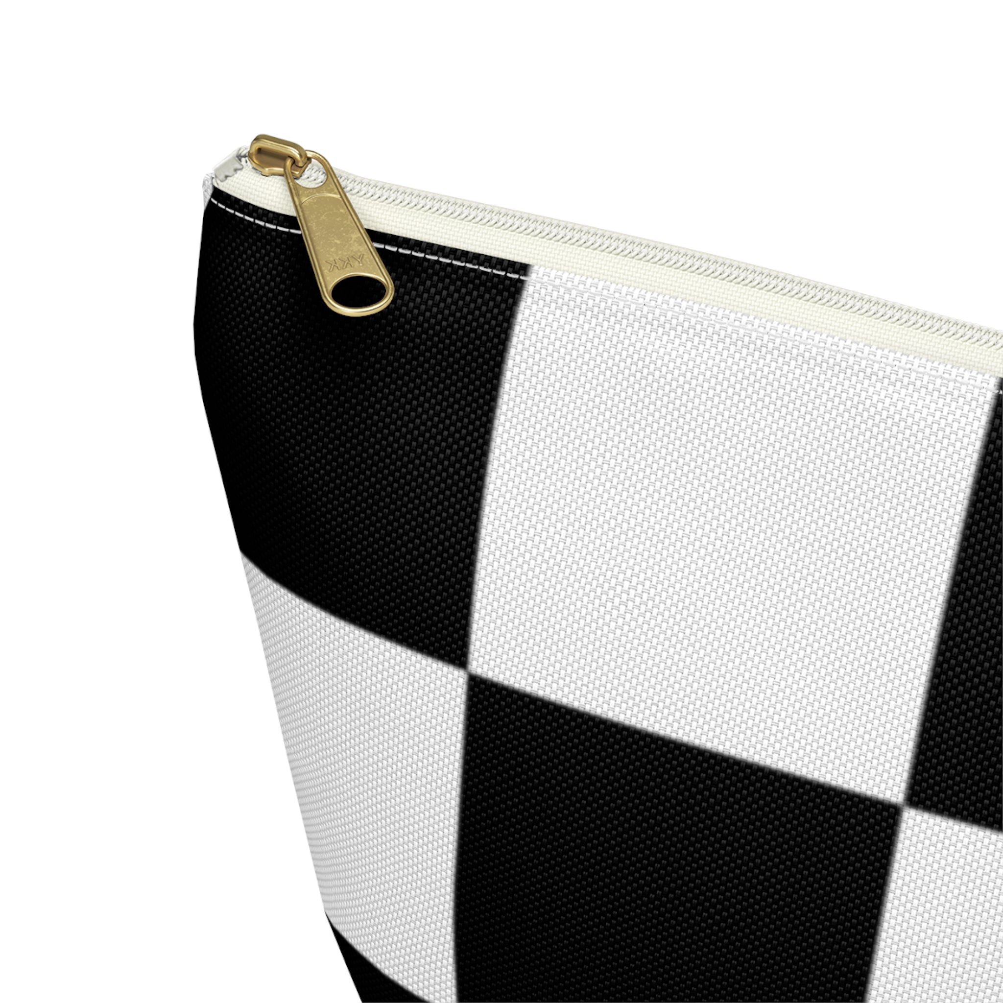 Large Checkerboard Pouch, Cosmetic Bag, Pencil Case