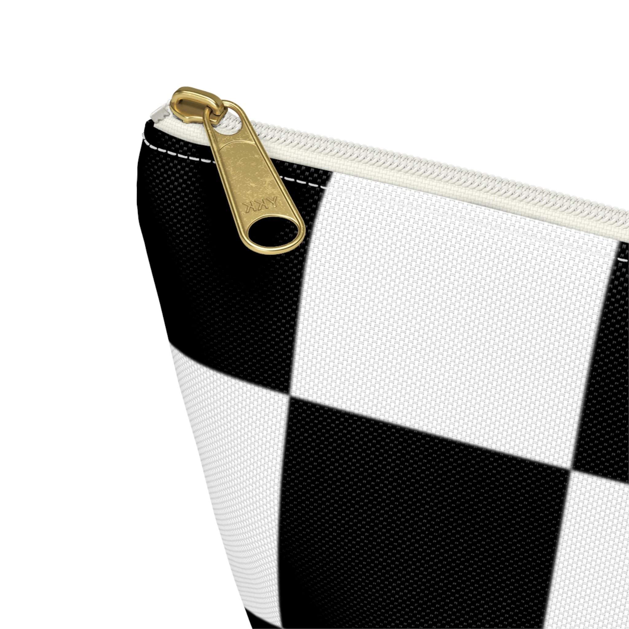 Large Checkerboard Pouch, Cosmetic Bag, Pencil Case