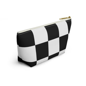 Large Checkerboard Pouch, Cosmetic Bag, Pencil Case