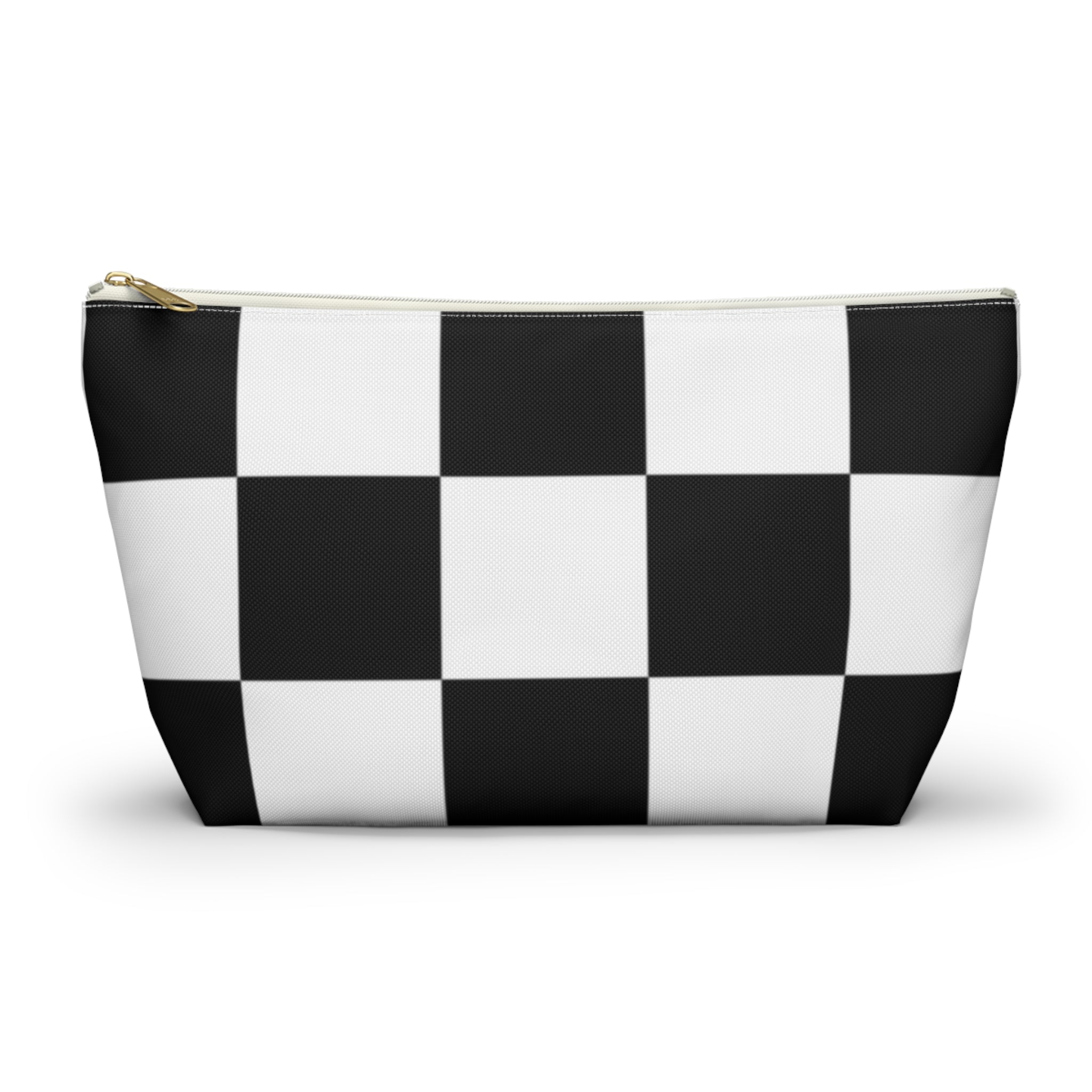 Large Checkerboard Pouch, Cosmetic Bag, Pencil Case