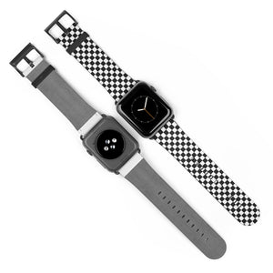 Checkerboard Faux Leather Apple Watch Band