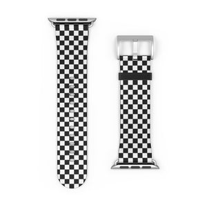 Checkerboard Faux Leather Apple Watch Band