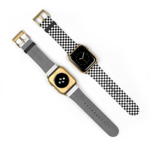 Checkerboard Faux Leather Apple Watch Band