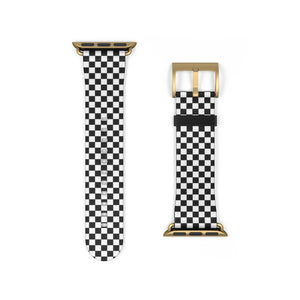 Checkerboard Faux Leather Apple Watch Band