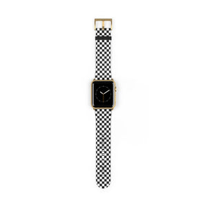 Checkerboard Faux Leather Apple Watch Band