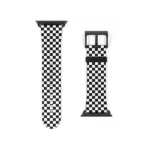 Checkerboard Faux Leather Apple Watch Band