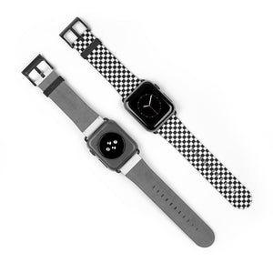 Checkerboard Faux Leather Apple Watch Band