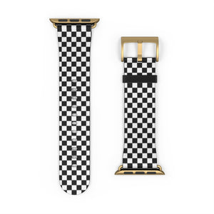 Checkerboard Faux Leather Apple Watch Band