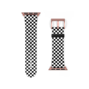 Checkerboard Faux Leather Apple Watch Band