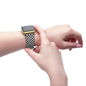 Checkerboard Faux Leather Apple Watch Band