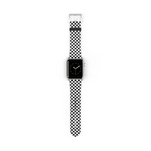 Checkerboard Faux Leather Apple Watch Band