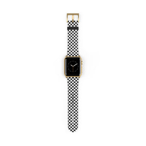 Checkerboard Faux Leather Apple Watch Band