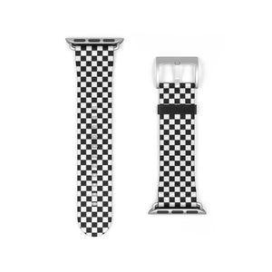 Checkerboard Faux Leather Apple Watch Band